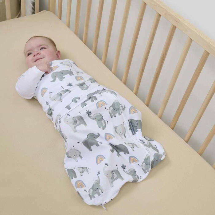 Ingenuity Gigoteuse d'Emmaillotage SwaddleMe Arms Free Motif Éléphant Ingenuity Gigoteuse d'Emmaillotage SwaddleMe Arms Free Motif Éléphant