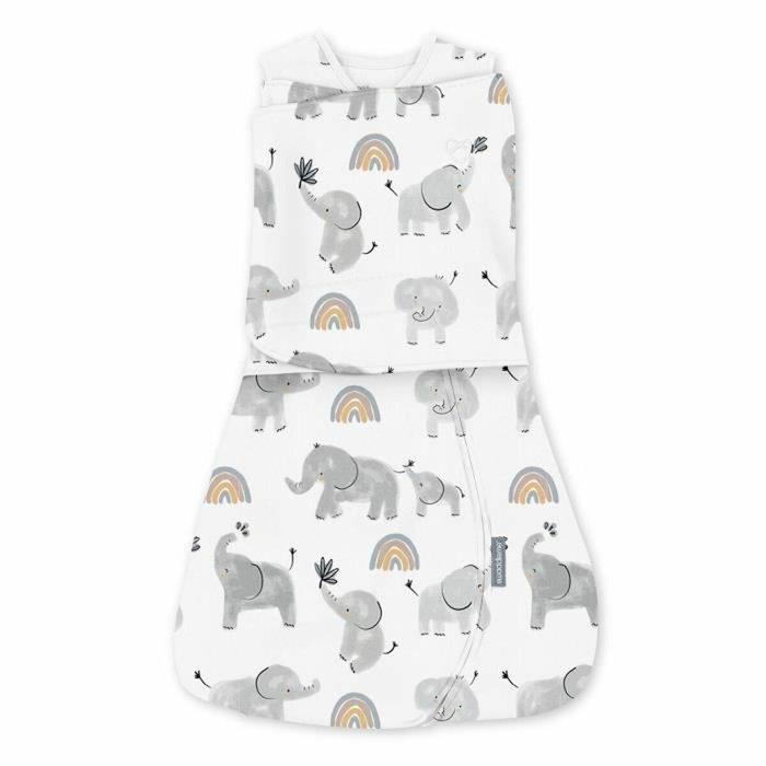 Ingenuity Gigoteuse d'Emmaillotage SwaddleMe Arms Free Motif Éléphant Ingenuity Gigoteuse d'Emmaillotage SwaddleMe Arms Free Motif Éléphant