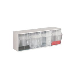 DUVER Module de rangement inclinable Tayg 4 tiroirs 60x16.8x20.6 cm blanc - Réf. 334061