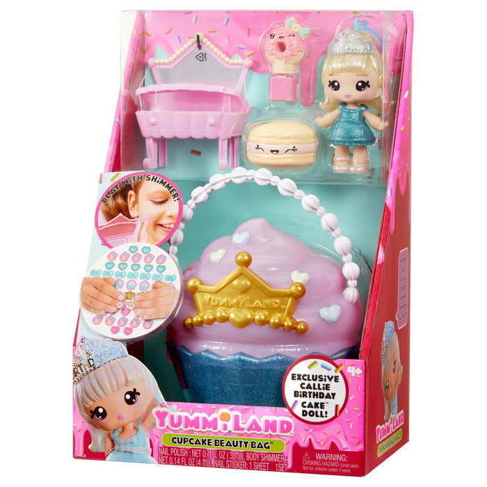 Yummiland Beauty Bag Playset Cupcake avec Poupée Callie Birthday Cake Yummiland Beauty Bag Playset Cupcake avec Poupée Callie Birthday Cake