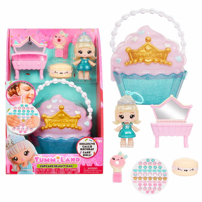 Yummiland Beauty Bag Playset Cupcake avec Poupée Callie Birthday Cake Yummiland Beauty Bag Playset Cupcake avec Poupée Callie Birthday Cake