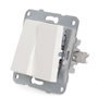 Panasonic Karre Double Interrupteur 10A 250V Cadre Métal Blanc
