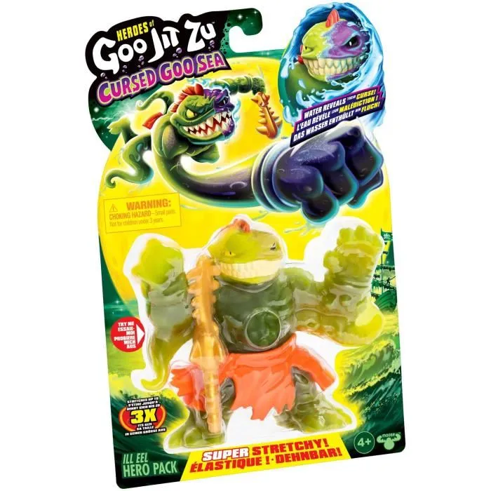 Heroes Of Goo Jit Zu - Figurine Cursed Goo Sea GJZ Ill Ell 11 cm - Collection de 5 avec 1 rare - Jeu pour enfants à partir de 4 ans