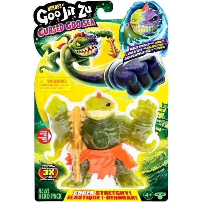 Heroes Of Goo Jit Zu - Figurine Cursed Goo Sea GJZ Ill Ell 11 cm - Collection de 5 avec 1 rare - Jeu pour enfants à partir de 4 ans