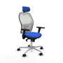 Piqueras y Crespo Chaise de Bureau avec Appui-tête 3D086N2 Bleu