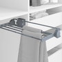 Emuca Porte-pantalons latéral extractible Self, Peint en aluminium, Acier et Plastique.