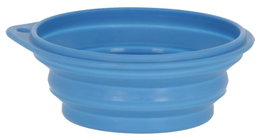 Kerbl Abevreoir de voyage pliable en silicone bleu 250ml