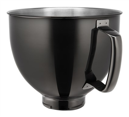 Kitchenaid 5KSM5SSBRB Bol en acier inoxidable noir radiant pour robot multifonction avec tête inclinable Kitchenaid 5KSM5SSBRB Bol en acier inoxidable noir radiant pour robot multifonction avec tête inclinable