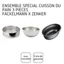 Fackelmann Zenker - Ensemble de 3 ustensiles pour la fabrication du pain maison : bol à mélanger en inox, tamis et moule à pain (26x16x9 cm) - Jusqu'à 230°C