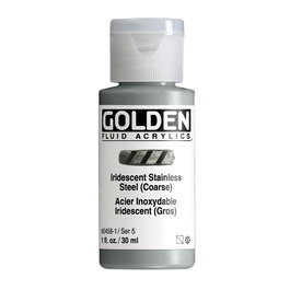 Golden Peinture acrylique fluide Acier inoxydable irisé (épais) 30 ml