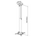 Vivolink Support de projecteur professionnel au plafond blanc, 15 kg, 380-550 mm