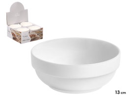 VESSIA Lot de 48 bols d'apéritif empilables en porcelaine blanche 13cm