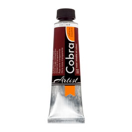 Cobra Peinture à l'huile miscible à l'eau Artist Color Rouge Ocre Transparent 419, 40 ml