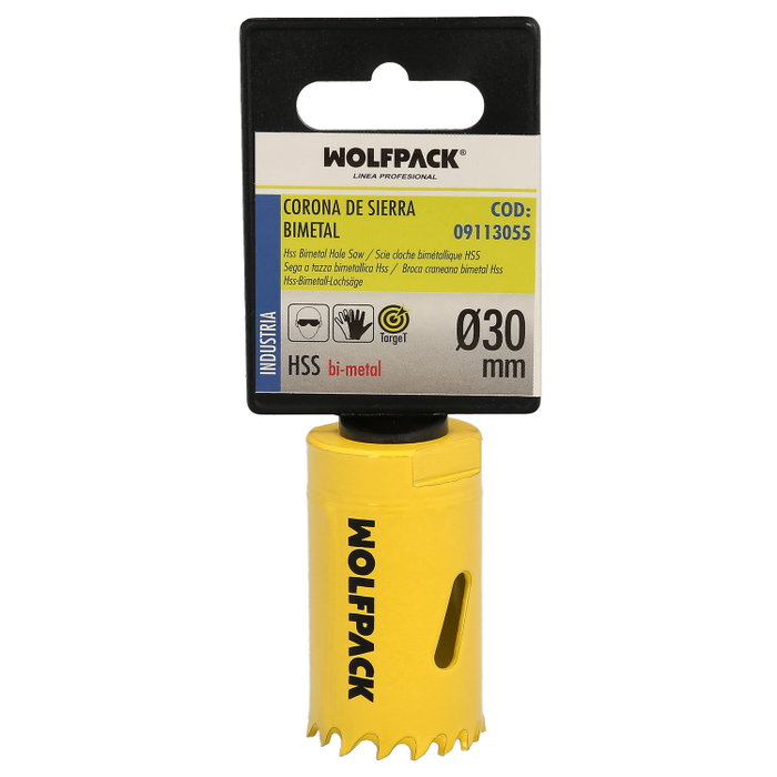 WOLFPACK LINEA PROFESIONAL Scie cloche bimétal Target Ø 30 mm WOLFPACK LINEA PROFESIONAL Scie cloche bimétal Target Ø 30 mm