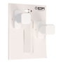 Edm 6807 Jeu de poignée récupérable en aluminium blanc 37 x 83 x 69 mm blister