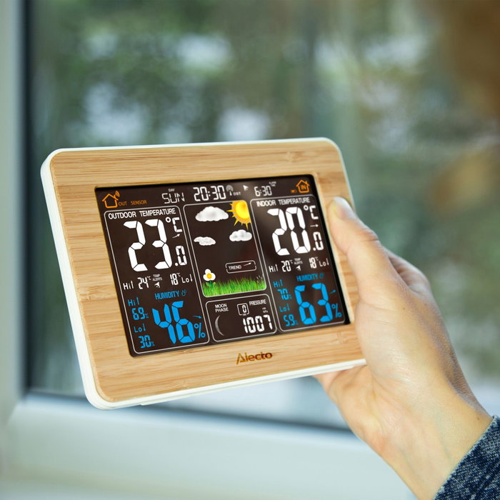 Alecto WS-1560 Station météo avec capteur sans fil Bamboo