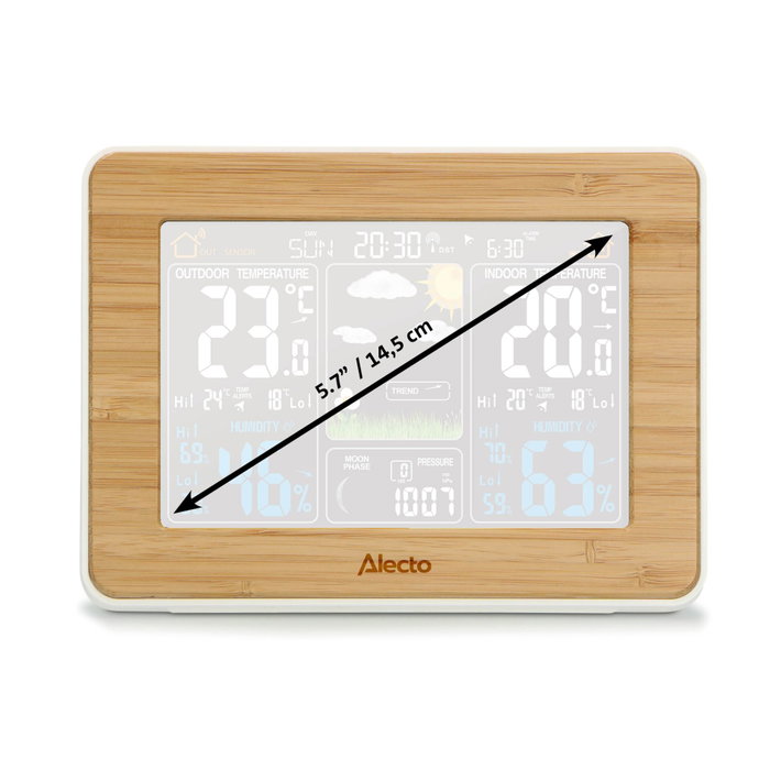 Alecto WS-1560 Station météo avec capteur sans fil Bamboo