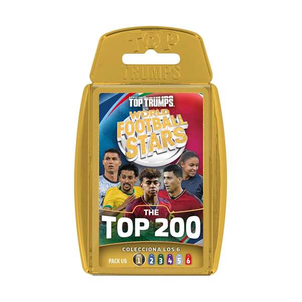Bizak Kit de Démarrage Collection Futbol Mundial Top 200 - Jeu de Cartes avec 34 Cartes des Meilleurs Joueurs et Terrain de Jeu - À Partir de 3 Ans