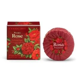L'ERBOLARIO Rosa Purpurea Savon Parfumé 100Gr - Rose Sauvage - Doux et Nourrissant