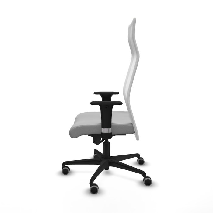 Piqueras Y Crespo Albacete Fauteuil de Direction Gris Clair et Blanc avec Mécanisme Synchrone et Accoudoirs 1D Piqueras Y Crespo Albacete Fauteuil de Direction Gris Clair et Blanc avec Mécanisme Synchrone et Accoudoirs 1D