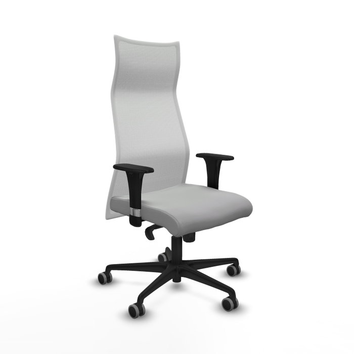 Piqueras Y Crespo Albacete Fauteuil de Direction Gris Clair et Blanc avec Mécanisme Synchrone et Accoudoirs 1D Piqueras Y Crespo Albacete Fauteuil de Direction Gris Clair et Blanc avec Mécanisme Synchrone et Accoudoirs 1D