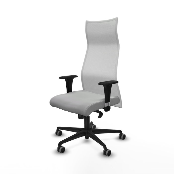 Piqueras Y Crespo Albacete Fauteuil de Direction Gris Clair et Blanc avec Mécanisme Synchrone et Accoudoirs 1D Piqueras Y Crespo Albacete Fauteuil de Direction Gris Clair et Blanc avec Mécanisme Synchrone et Accoudoirs 1D