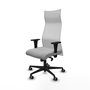 Piqueras Y Crespo Albacete Fauteuil de Direction Gris Clair et Blanc avec Mécanisme Synchrone et Accoudoirs 1D