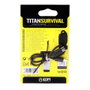 EDM Lampe de sécurité 6 en 1 Titan Survival, 400 lm, 7 W + 2,5 W, rechargeable USB-C, 39 x 21 x 92 mm