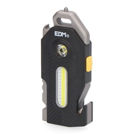 EDM Lampe de sécurité 6 en 1 Titan Survival, 400 lm, 7 W + 2,5 W, rechargeable USB-C, 39 x 21 x 92 mm