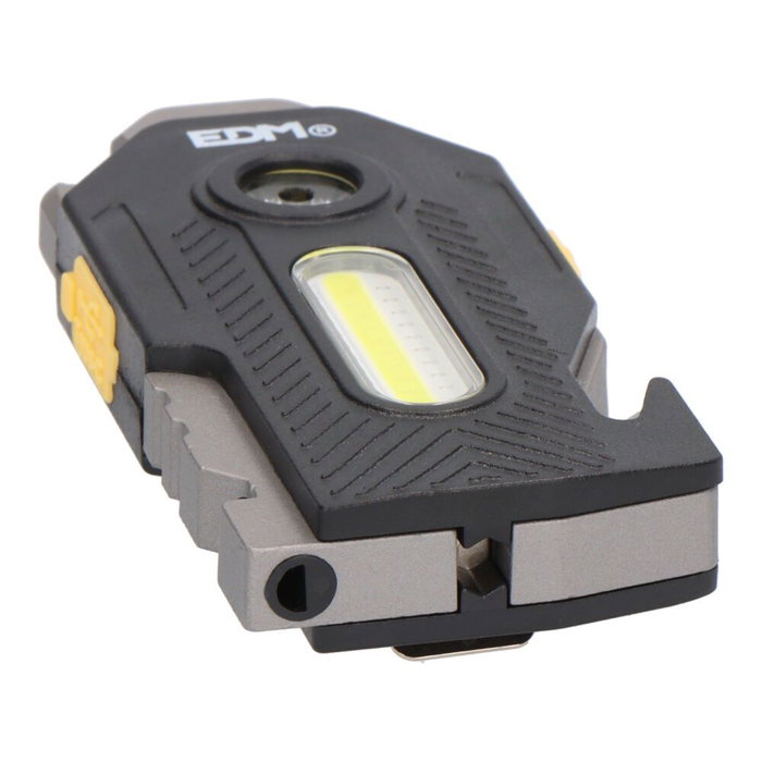EDM Lampe de sécurité 6 en 1 Titan Survival, 400 lm, 7 W + 2,5 W, rechargeable USB-C, 39 x 21 x 92 mm