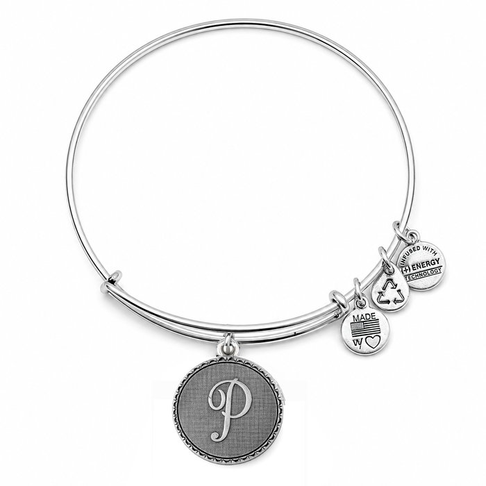 Alex And Ani Bracelet Lettre P Gris Alex And Ani Bracelet Lettre P Gris