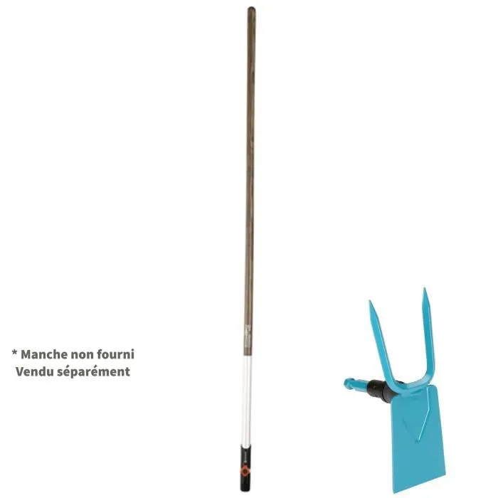 Gardena Serfouette Combisystem, 7.5 cm, acier inoxydable, outil pour travaux de sol, lame droite et fourche 2 dents, compatible manches Combisystem, garantie 25 ans Gardena Serfouette Combisystem, 7.5 cm, acier inoxydable, outil pour travaux de sol, lame droite et fourche 2 dents, compatible manches Combisystem, garantie 25 ans