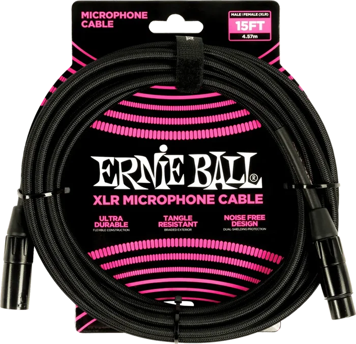 ERNIEBALL Câble Micro Classic XLR-XLR Noir 4,5 m