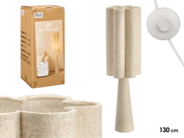 Giftdecor Lampe fleur naturelle 72.5 cm métal et papier