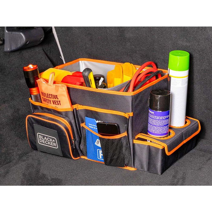 Black+Decker Organisateur de voiture avec refroidisseur 47.5 x 25 x 30 cm Noir et Orange Black+Decker Organisateur de voiture avec refroidisseur 47.5 x 25 x 30 cm Noir et Orange