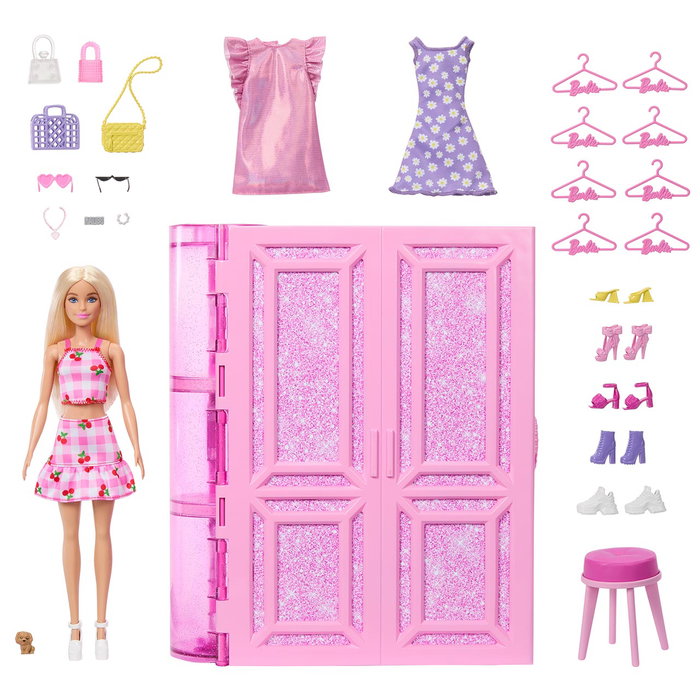 Barbie Dressing de Rêve avec garde-robe extensible et accessoires