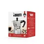 Bialetti Moka Express Cafetière italienne Inox 2 tasses 90 ml pour tous feux sauf induction