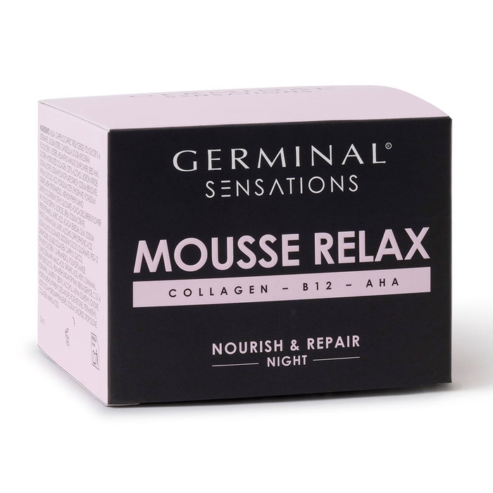 Germinal SENSATIONS MOUSSE RELAX Crème de Nuit Redensifiante et Réparatrice pour Peaux Matures - 50 ml