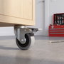 Q&Q Roue pivotante JADE TP Ø60 avec frein et aro en caoutchouc gris