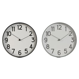 Horloge Murale Home ESPRIT Noir Gris PVC 30 x 4 x 30 cm (2 Unités)