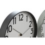 Horloge Murale Home ESPRIT Noir Gris PVC 30 x 4 x 30 cm (2 Unités)