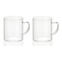 Andrea House Lot de 2 tasses en verre transparent 300 ml Ø7,5 x 8,5 cm pour café ou thé