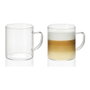 Andrea House Lot de 2 tasses en verre transparent 300 ml Ø7,5 x 8,5 cm pour café ou thé