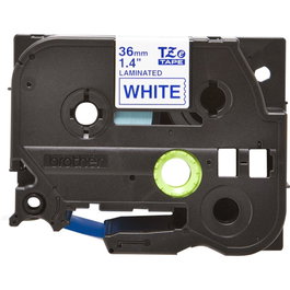 Brother TZe-263 Ruban Laminé 36mm Bleu sur Blanc, 8m - pour Rotulatrice TZe