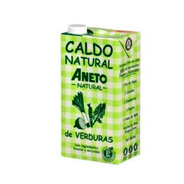 ANETO Caldo De Verduras 1L - Bouillon de Légumes Naturel 1 Litre, sans Gluten et sans Lactose