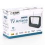 Edm Antenne UHF intérieure TV 470-862 MHz Classic Series 170x120x60mm VHF FM+CH 28dB Noir