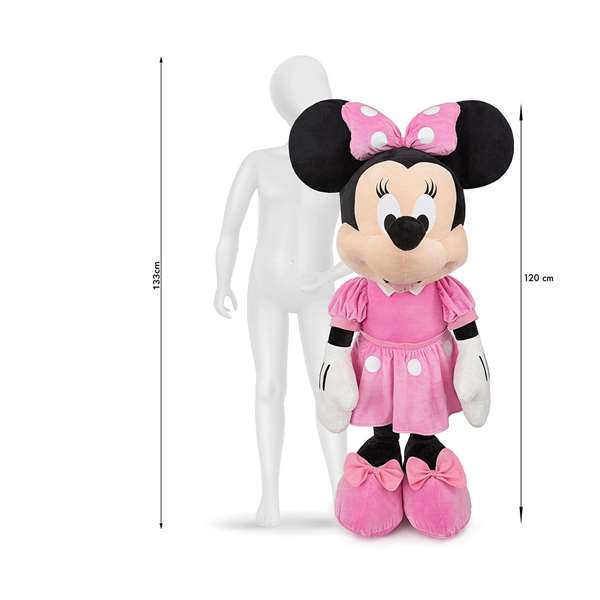 Simba - Peluche Disney Minnie Mouse Soft, Grande Peluche de 120 cm