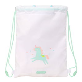 Sac à dos serré par des ficelles Safta Unicornio Beige 26 x 34 x 1 cm