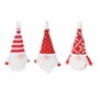 Basics Gnome suspendu rouge et blanc, modèles variés, polyester et polystyrène expansé, 7,5 x 5 x 14 cm