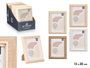 Giftdecor Porte-photos Canto 15x20 cm Assortis Bois, Verre, Métal - Beige, Blanc, Crème, Marron (Set de 24)